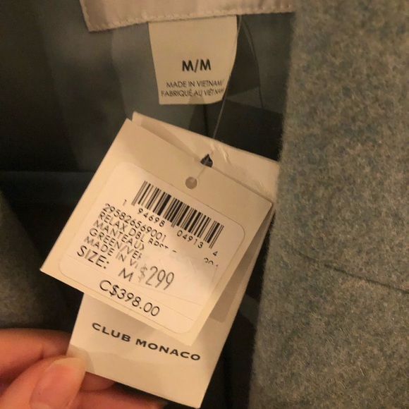 Club Monaco Wool Coat Blue/Green - Picture 4 of 9